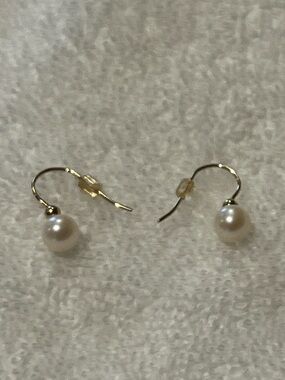Macy's Gold-Tone White Pearl Drop Earrings